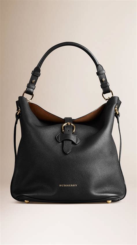 burberry black hobo bag|burberry hobo bag leather.